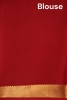 Exclusive Zari Checks Half and Half Mysore Crepe Silk Saree-Double Pallu 